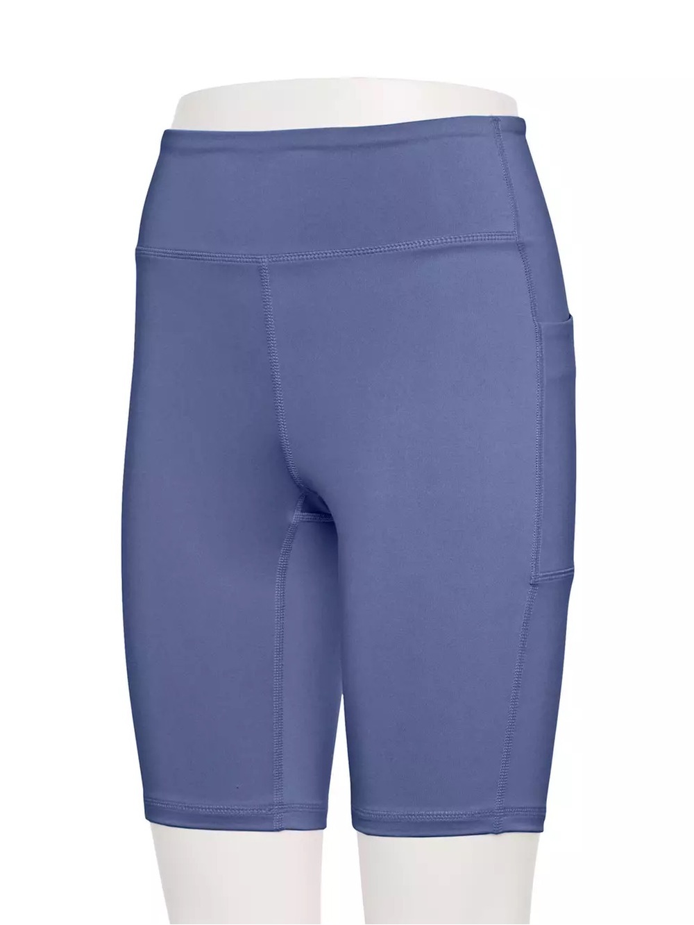 tek gear Lavender Blue High-Rise Bike Shorts with Side Pocket